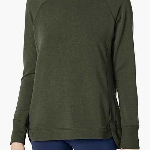 Olive Green Tulip Hem Crew Size S - New - Picture 4 of 5